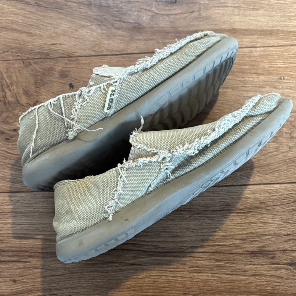CROCS Beige Women's Slip-On Slippers - Picture 3 of 5